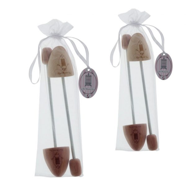 set of 2 shoe trees in organza bags